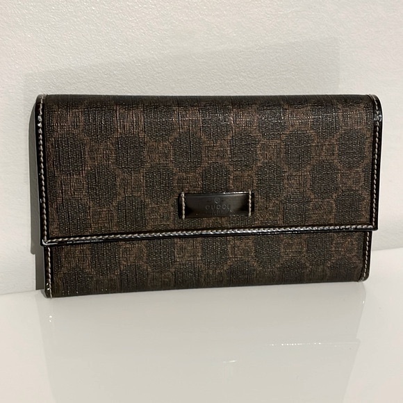 VGUC Authentic Gucci Brown Leather Wallet - Picture 1 of 17